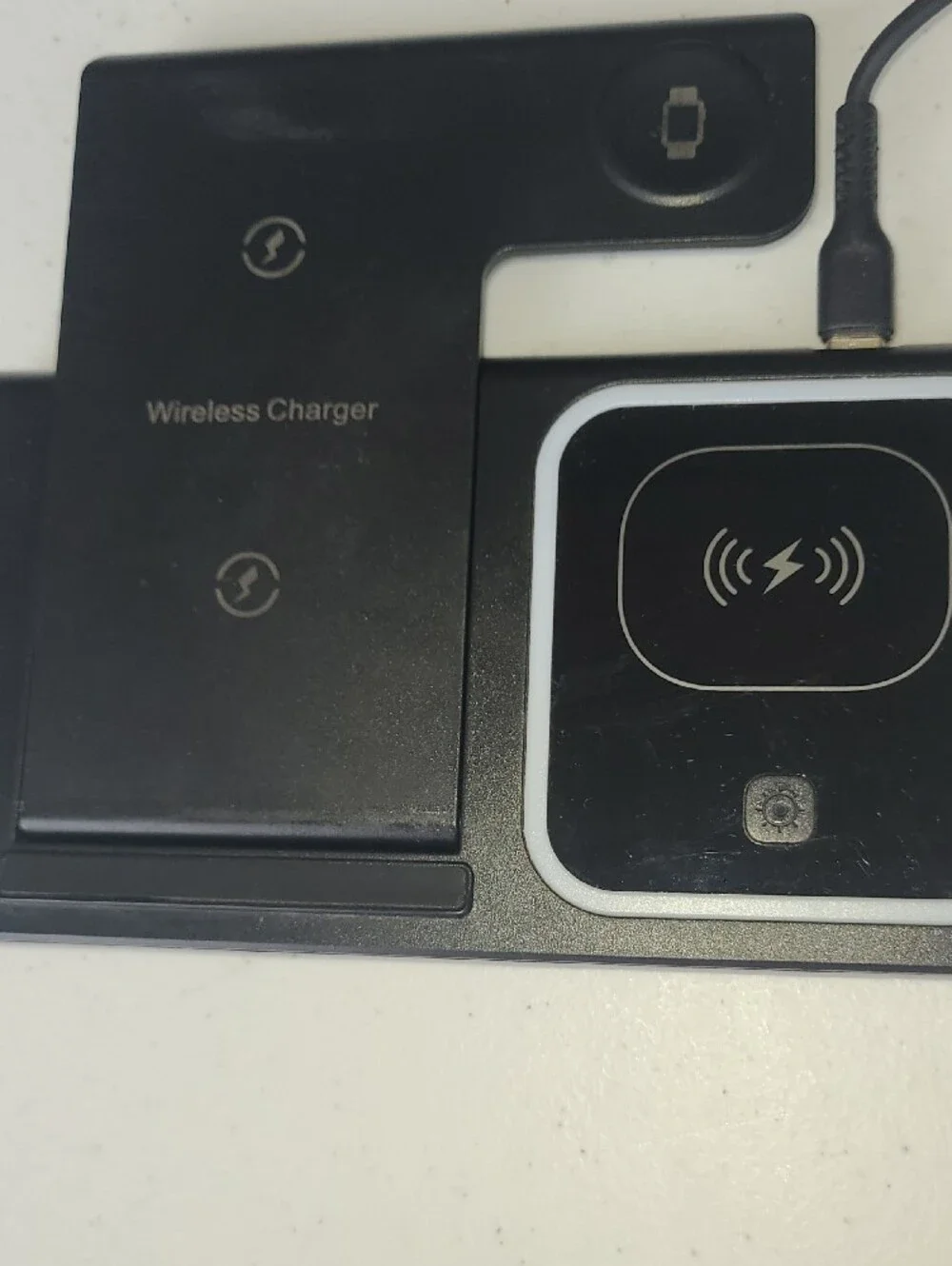 Wireless 3-in-1 Charging Stand Dock - Black